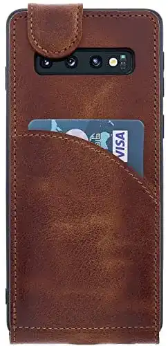 Burkley Handyhülle für Samsung Galaxy S10 aus echtem Leder
