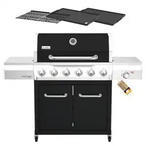 Nexgrill Gourmet Pro Gasgrill mit 6 Brennern und Keramik-Seitenbrenner
