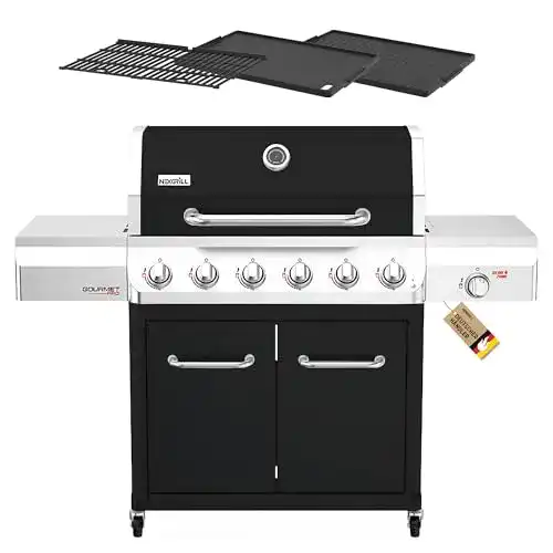 Nexgrill Gourmet Pro Gasgrill mit 6 Brennern und Keramik-Seitenbrenner
