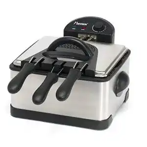 Bestron XL Kaltzonen-Fritteuse mit 3 Frittierkörben und 4 Liter Öl
