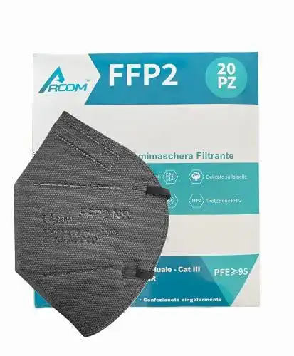 FFP2 Masken Schwarz von Arcom mit CE-Zertifikat