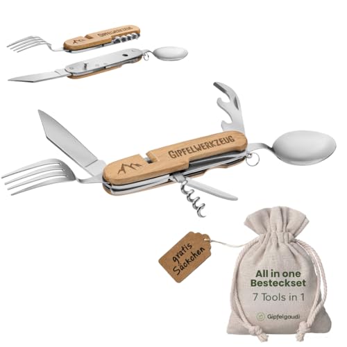 Camping Besteck Set Gipfelgaudi All-in-One für Outdoor-Aktivitäten