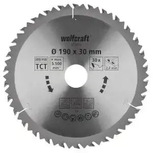 Sägeblatt 190×30 mm von Wolfcraft 6736000 für Handkreissägen