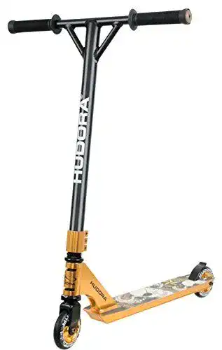 Hudora Stunt-Scooter XR-25 Gold – Freestyle Roller für Jugendliche
