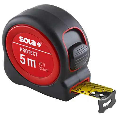 Maßband 5m Sola Protect – Rollbandmaß mit beweglichem Endhaken