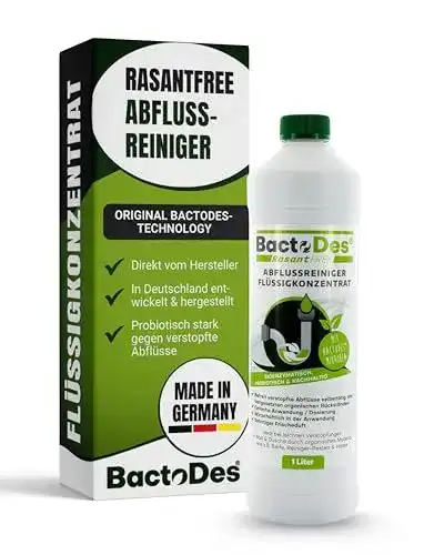 Rohrreiniger BactoDes RasantFree 1l Flasche für Abflussreinigung