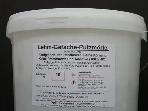 Lehmmörtel für Lehm-Ausfachungen und Fachwerkgebäude