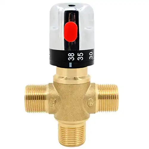 Brauchwassermischer Roowarmer Thermostat Mischventil 3 Wege für Solarwarmwasser