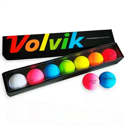 Volvik Vivid Rainbow Pack Golfbälle 7er Set in verschiedenen Farben