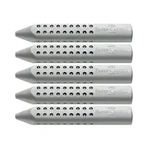 Faber-Castell Dreieckradierer Grip 2001 5er Pack grau