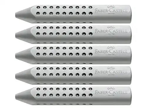 Faber-Castell Dreieckradierer Grip 2001 5er Pack grau