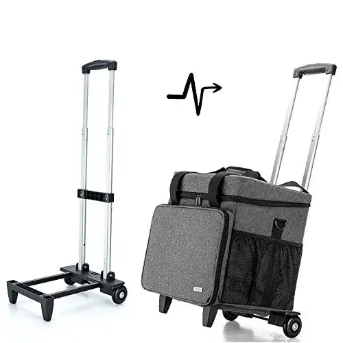 Nähmaschinentasche Luxja Overlock Trolley für gängige Nähmaschinen