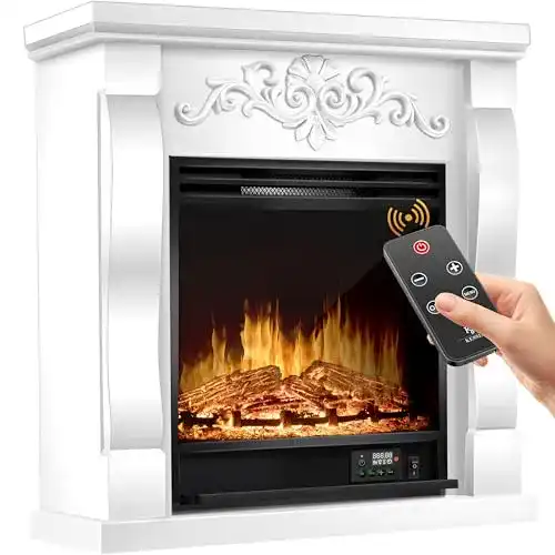 LED Kamin Kesser Elektrokamin mit 3D Flammeneffekt und Heizfunktion