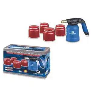 Lötlampe Kemper Lötbrenner mit 4 Gas Kartuschen im Set
