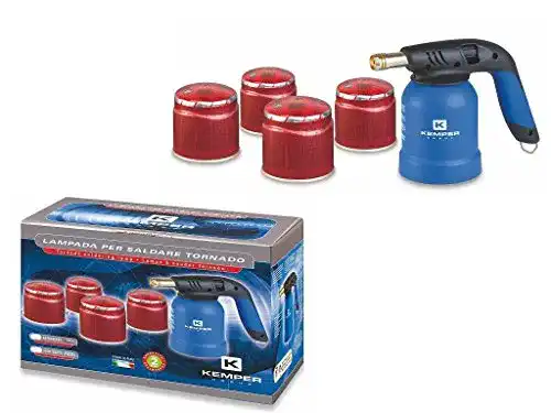 Lötlampe Kemper Lötbrenner mit 4 Gas Kartuschen im Set