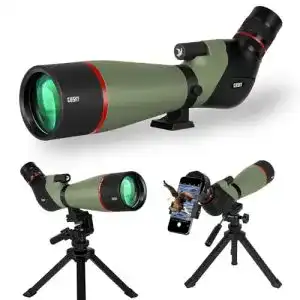 Spektiv 20-60×80 HD mit Dual Focusing und Smartphone-Adapter