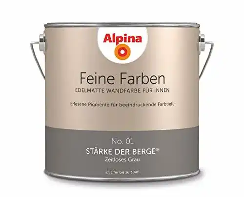 Wandfarbe Grau Alpina Feine Farben No. 01 Stärke der Berge