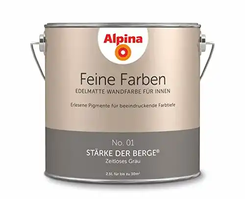 Wandfarbe Grau Alpina Feine Farben No. 01 Stärke der Berge