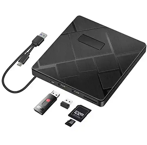 Externes DVD-Laufwerk BEVA mit USB 3.0 für schnelle Datenübertragung