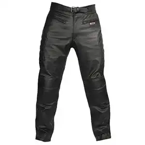 Motorradhose für Herren aus echtem Leder mit CE-Protektoren