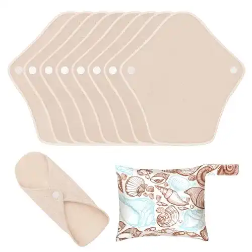 Wiederverwendbare Bio-Slipeinlagen für Damen, 8 Stück aus Bio-Baumwolle