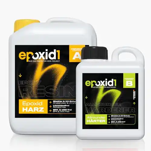 Epoxidharz Epoxid1 mit Härter 3,15 kg Set für Gießanwendungen