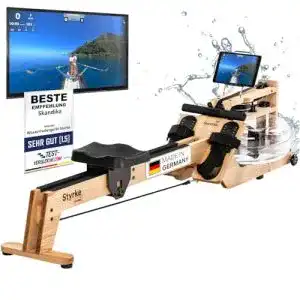 Skandika Wasserrudergerät Styrke Premium aus Holz – Made in Germany