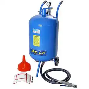 Mobiles Sandstrahlgerät Pro-Lift 63l Kessel mit Schlauch und Pistole