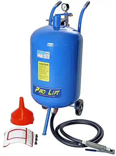 Mobiles Sandstrahlgerät Pro-Lift 63l Kessel mit Schlauch und Pistole