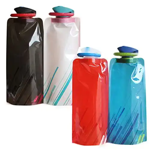 Faltbare Trinkflasche PIVHWIR im 4er-Pack, BPA-frei