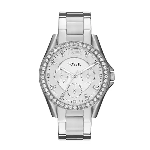 Damenuhr Fossil Riley mit Quarz Multifunktionswerk und 38 mm Gehäuse