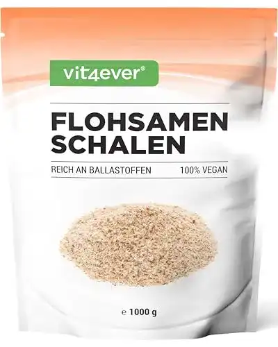 Flohsamen Vit4ever Schalen 1,1 kg – Rückstandskontrollierte Qualität
