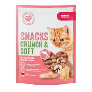Mera Crunch & Soft Katzenleckerlies mit Lachs, 200g