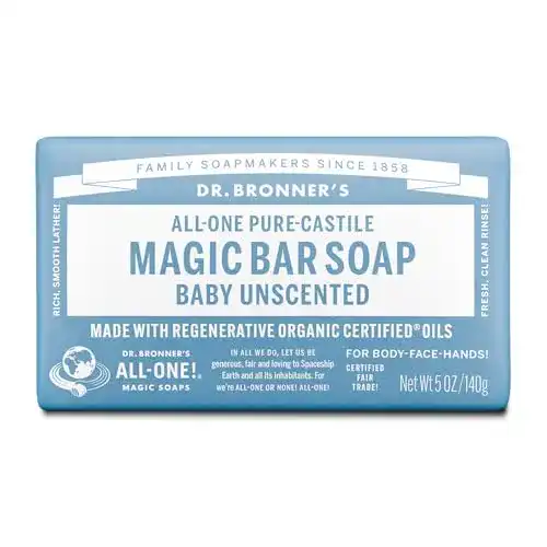 Dr. Bronner’s Milde Aloe Babyseife aus Bio-Zutaten, 140 g