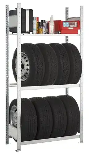 Reifenregal Schulte Lagertechnik Garagenregal-Set 1800x1000x400 mm