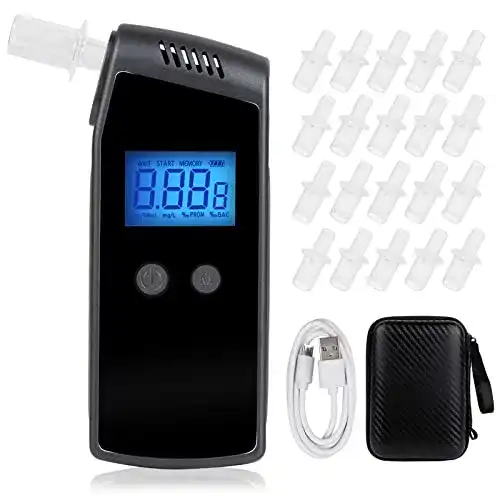 Alkoholtester Mayybei mit 20 Mundstücken und Halbleitertechnologie
