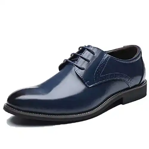 Anzugschuhe JOYTO für Herren aus Leder, Schnürhalbschuhe im Oxford-Stil