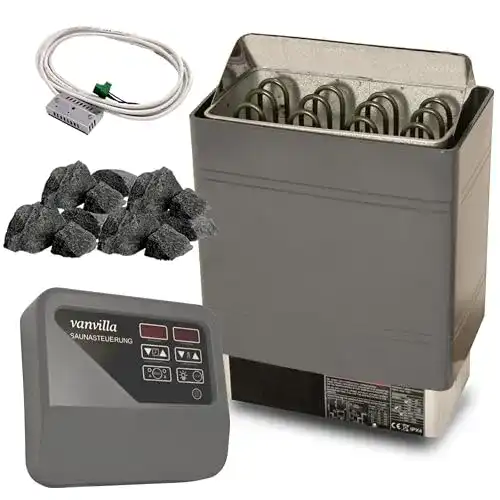 Saunaofen vanvilla Set 6kW 380V mit externer Steuerung