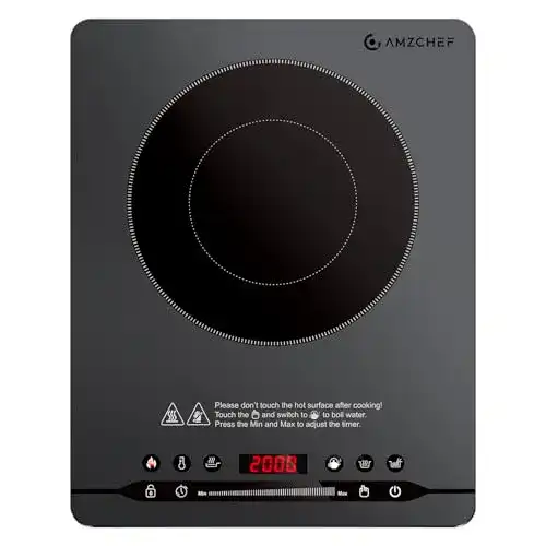 Einzel-Induktionskochfeld AMZCHEF 2000W tragbar