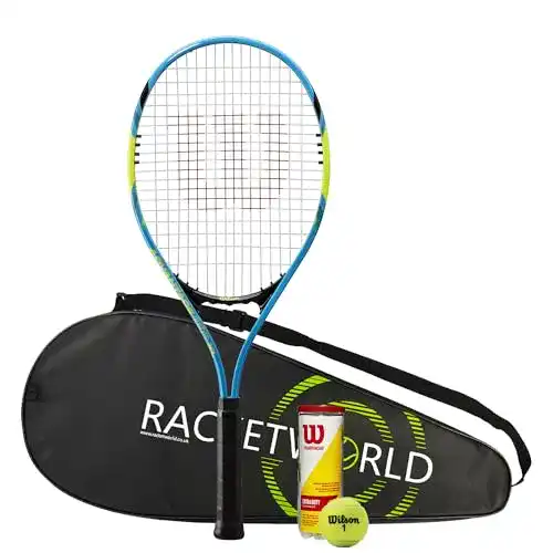 Wilson Tour Slam Lite Tennisschläger mit Schutzhülle und Tennisbällen