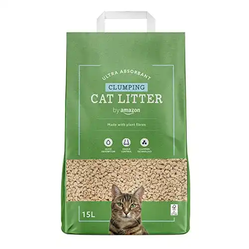 Katzenstreu-Pellets von Amazon aus pflanzlichen Fasern
