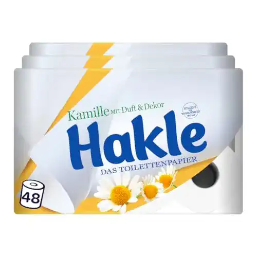 Toilettenpapier 3-lagig Hakle mit Kamille, 48 Rollen