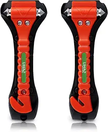Notfallhammer LIHAO 2X mit Gurtschneider und Fensterbrecher