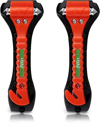 Notfallhammer LIHAO 2X mit Gurtschneider und Fensterbrecher
