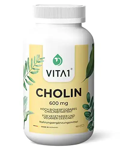 Cholin VITA 1 600 mg, 60 Kapseln für den Fettstoffwechsel