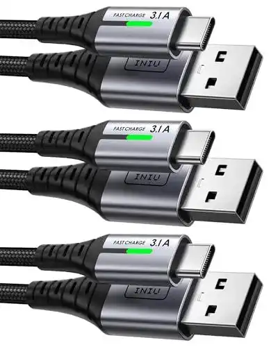 INIU USB-C-Kabel 3er Set mit 2m, 2m und 0,5m