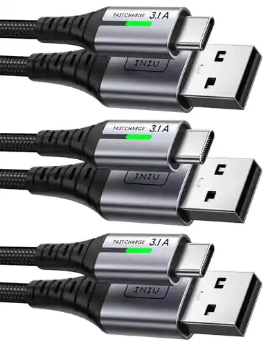 INIU USB-C-Kabel 3er Set mit 2m, 2m und 0,5m