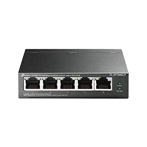 5-Port Switch TP-Link TL-SF1005LP mit 4 PoE-Ports, 10/100Mbps
