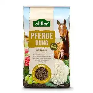 Pferdedung Allflor gekörnt 12,5 kg Beutel für biologischen Dünger