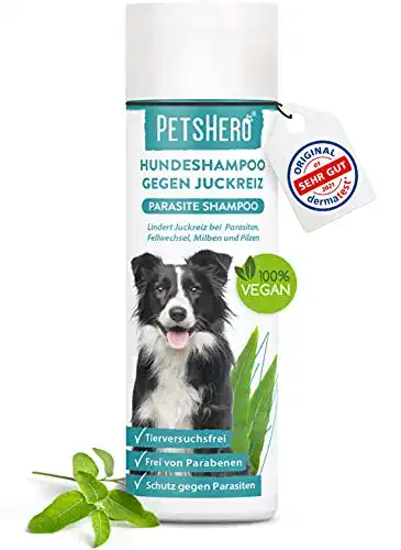 Flohshampoo für Hunde von PetsHero gegen Milben und Flöhe